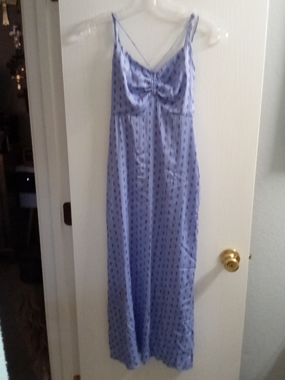 Free People Lavender Satin Spaghetti-Strap Slip Dress